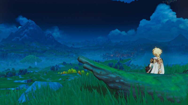 Blonde Character on Hill