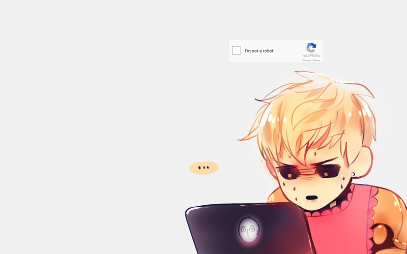 Blonde Character on Laptop