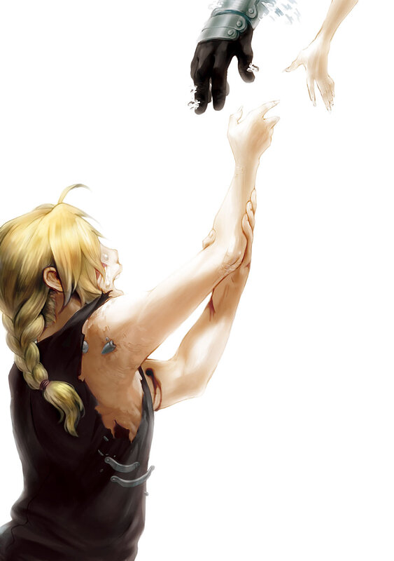 Blonde Character Reaching Up
