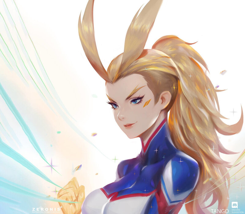 Blonde Character with Bunny Ears