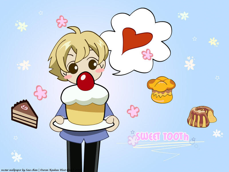 Blonde Character with Cake