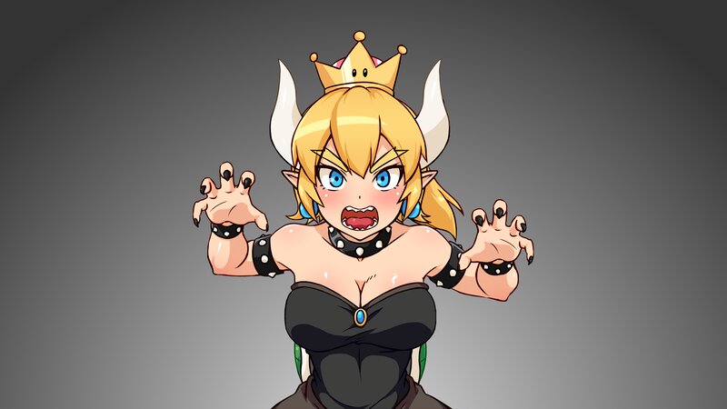 Blonde Character with Crown — Gray
