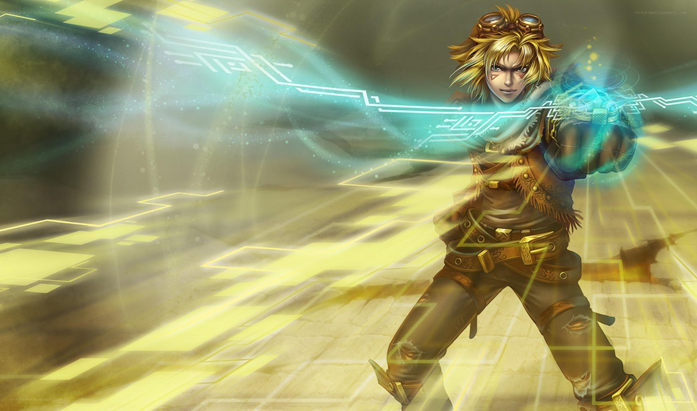 blonde character with glowing energy
