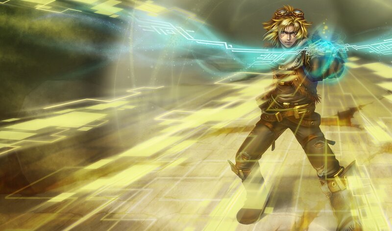 Blonde Character with Glowing Hand