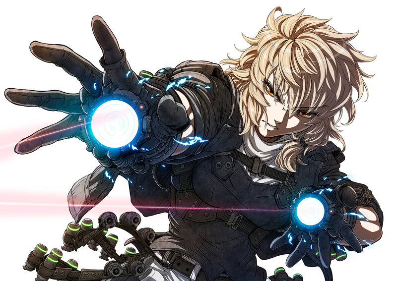 Blonde Character with Glowing Hands — Black