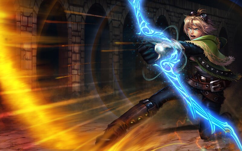 Blonde Character with Glowing Sword