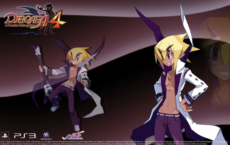 Blonde Character with Guitar — Purple