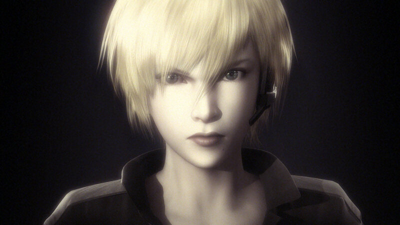 blonde character with headset