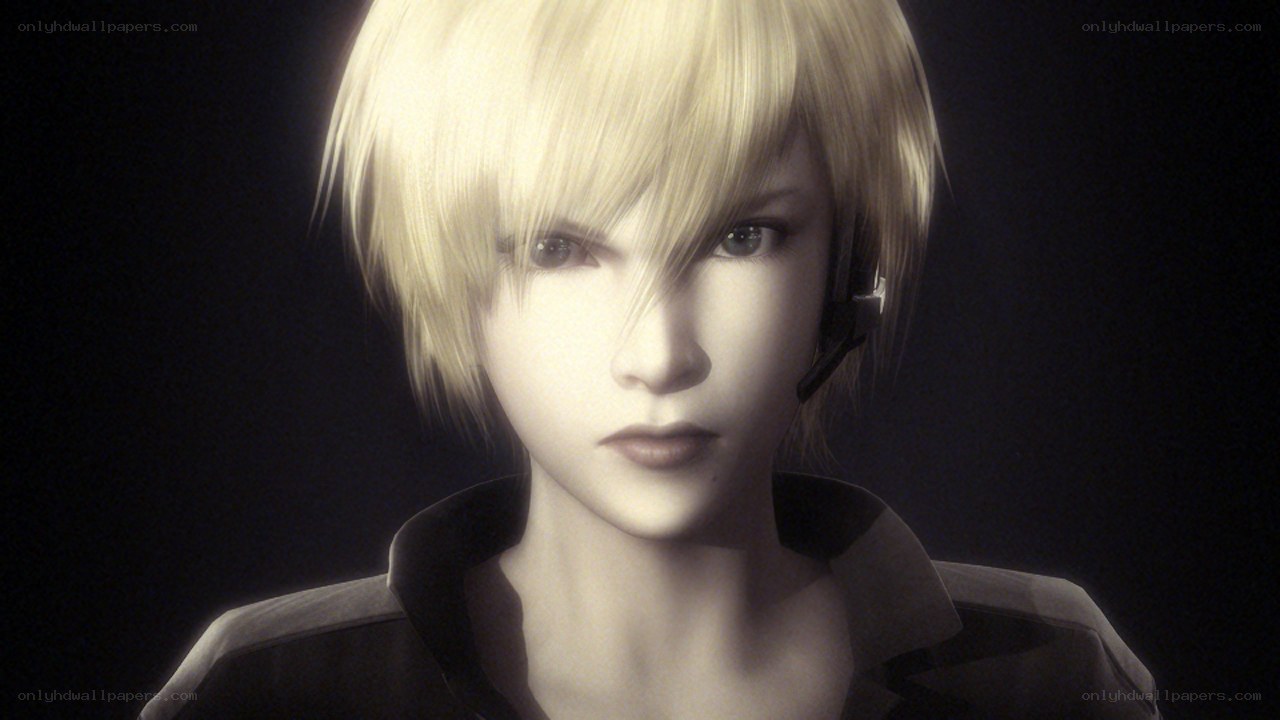blonde character with headset