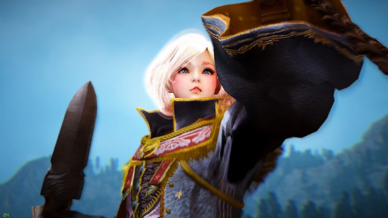 Blonde Character with Knife