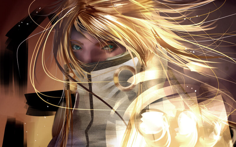 Blonde Character with Mask