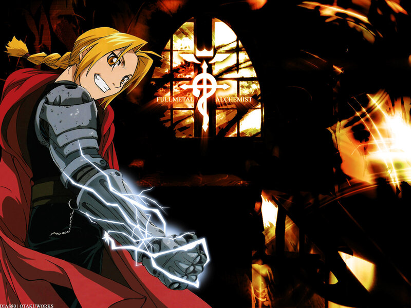 Blonde Character with Metal Arm — Red