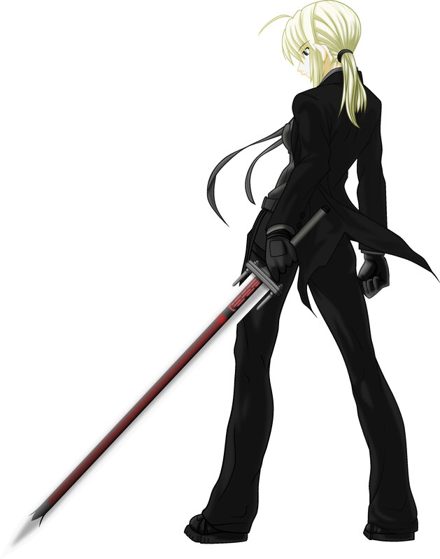 blonde character with sword
