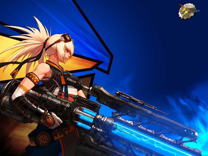 Blonde Character with Weapon
