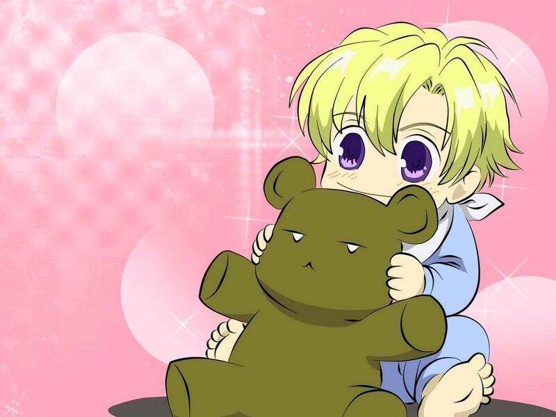 Blonde Child Hugging Bear