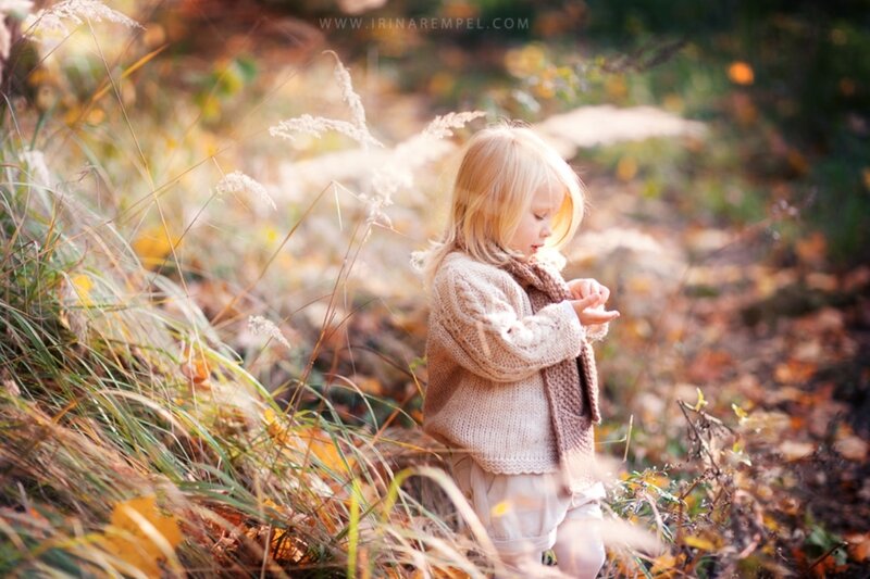Blonde Child in Autumn