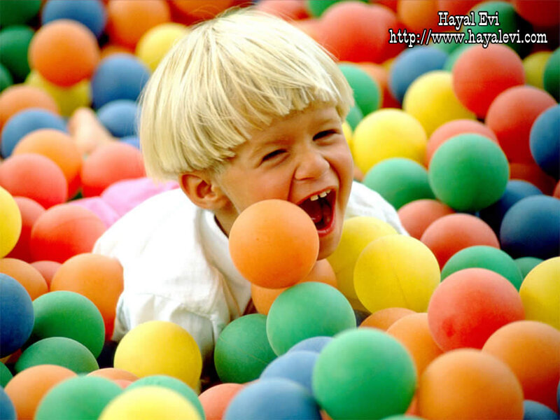 Blonde Child in Ball Pit