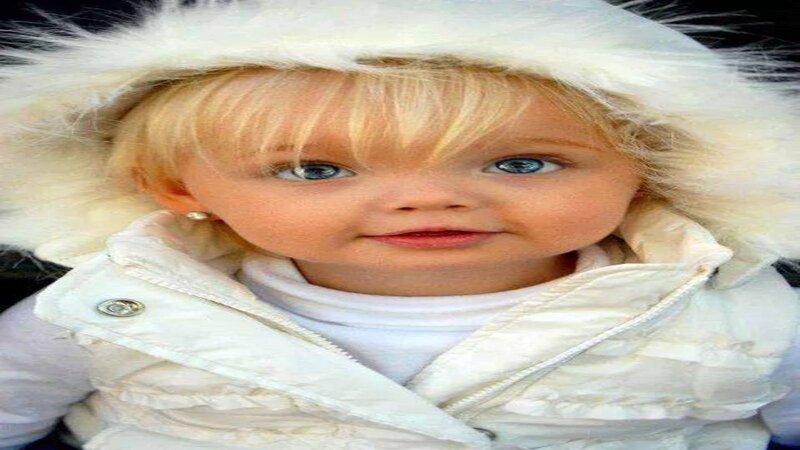 Blonde Child in Winter Coat