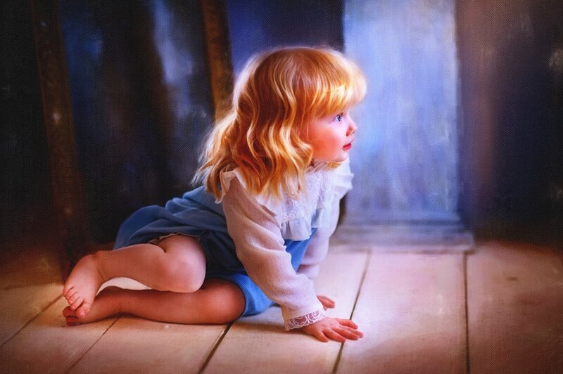 Blonde Child on Floor
