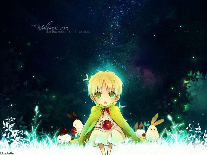 Blonde Child with Apples