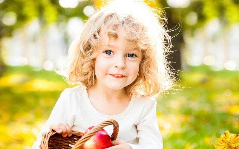 Blonde Child with Basket
