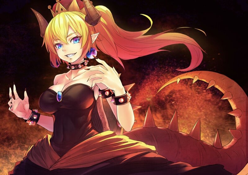 Blonde Demon Girl — Black