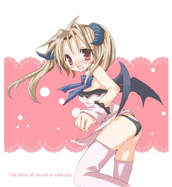 blonde demon girl character