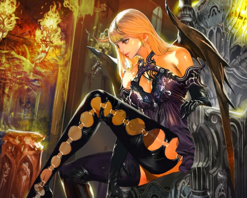 Blonde Demon Woman