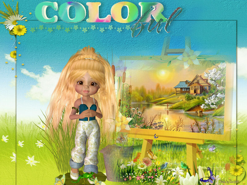 Blonde Doll in Garden