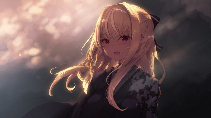 Blonde Elf Girl — Black