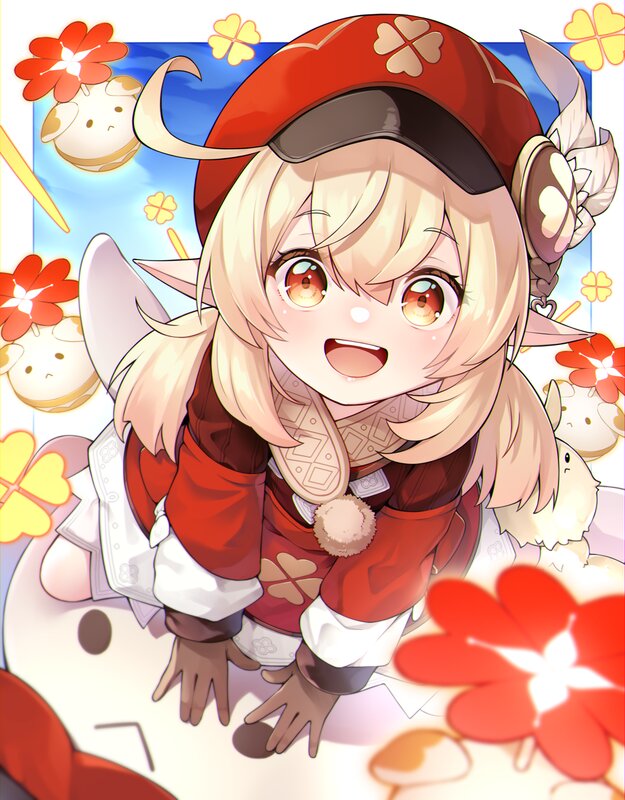 Blonde Elf Girl in Red