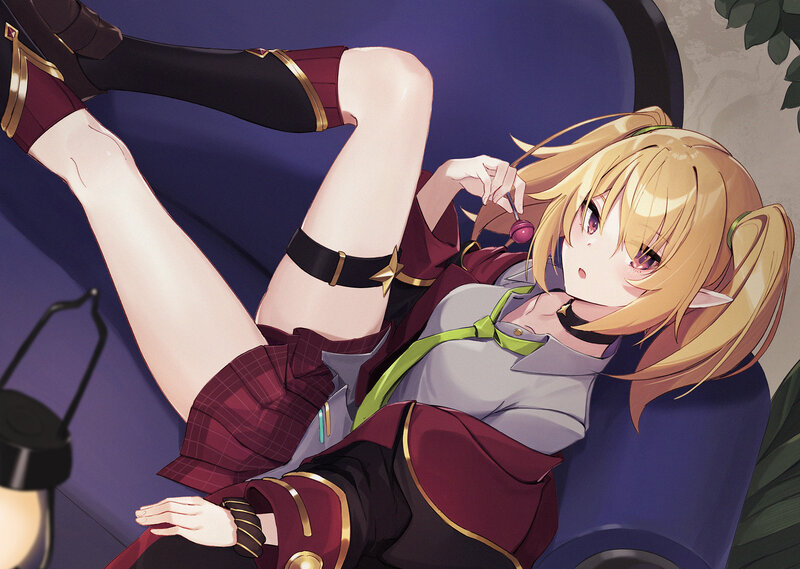 Blonde Elf Girl Lying Down