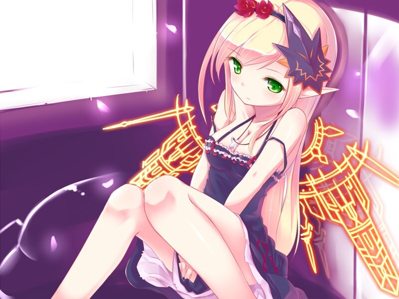 Blonde Elf Girl — Purple