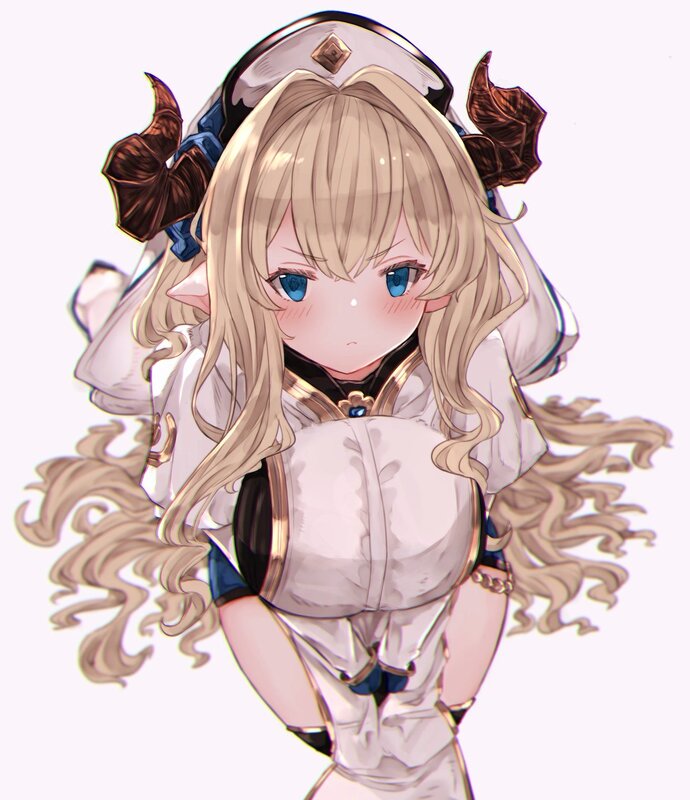 Blonde Elf Girl — White, Calm