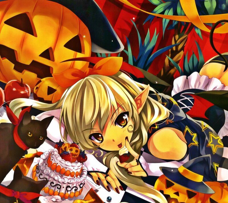 Blonde Elf Girl with Cake