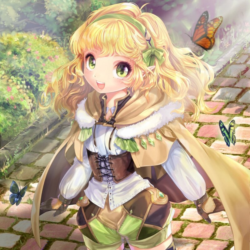 Blonde Elf Girl — Yellow, Serene
