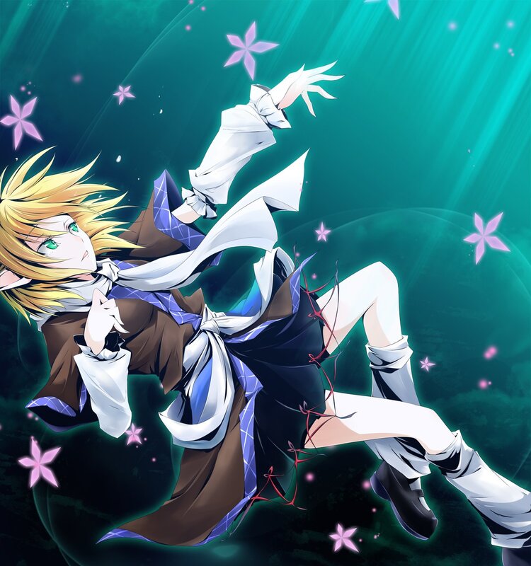 Blonde Elf in Mid-air
