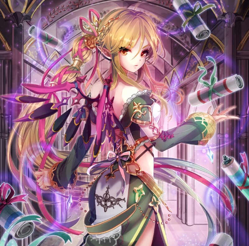 Blonde Elf-like Woman — Purple