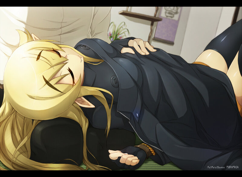 Blonde Elf Lying Down