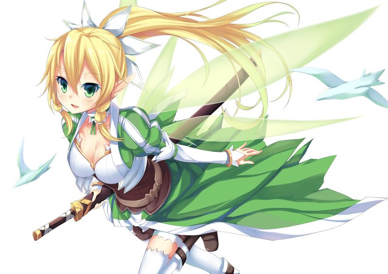 Blonde Elf Warrior — Green, Dynamic