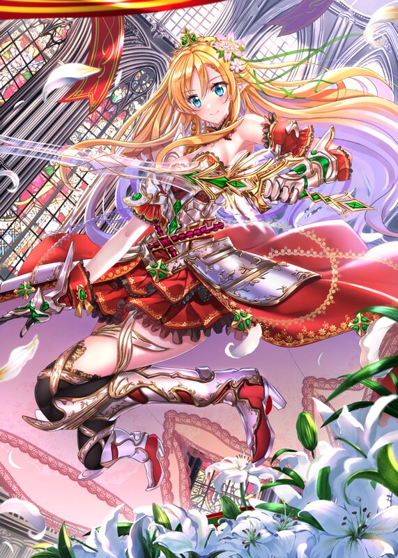 Blonde Elf Warrior — Red