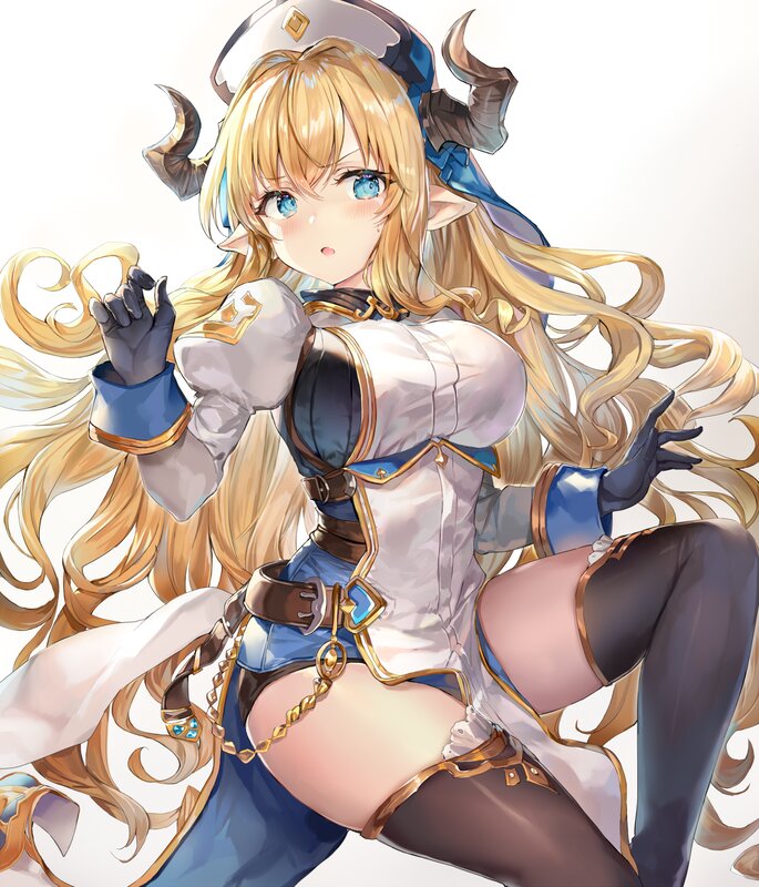 Blonde Elf with Horns