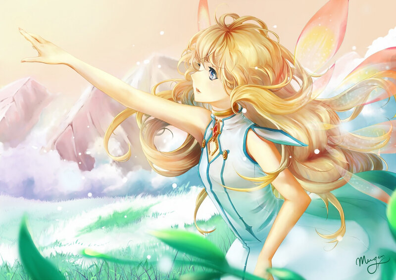 Blonde Fairy Girl — Blue