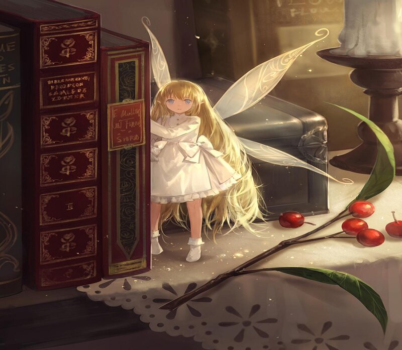 Blonde Fairy Girl — White