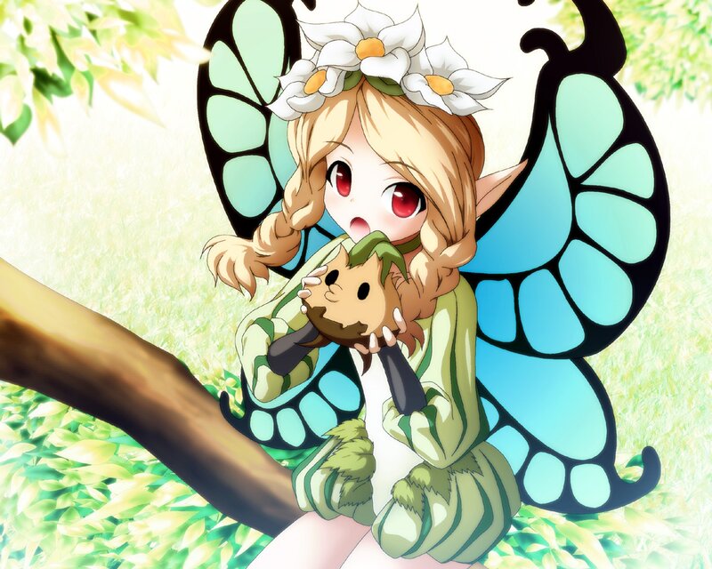 Blonde Fairy Holding Creature