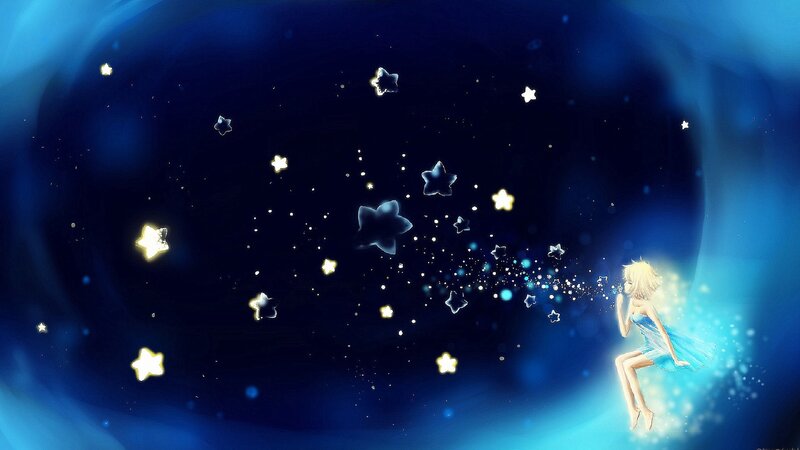 Blonde Fairy in Space — Blue