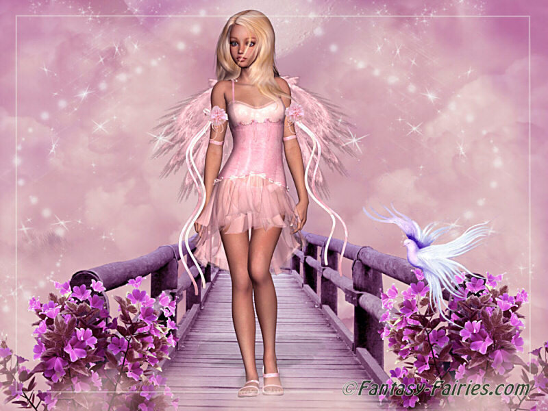 Blonde Fairy on Bridge