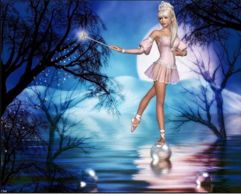 Blonde Fairy on Water
