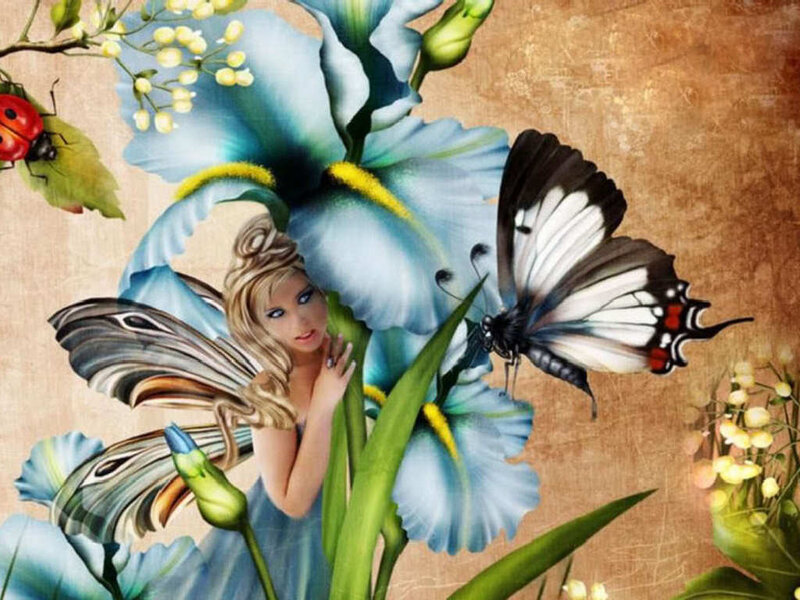 Blonde Fairy with Butterfly