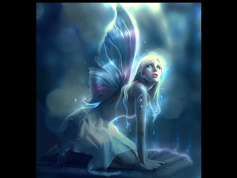 Blonde Fairy with Wings — Blue, Ethereal
